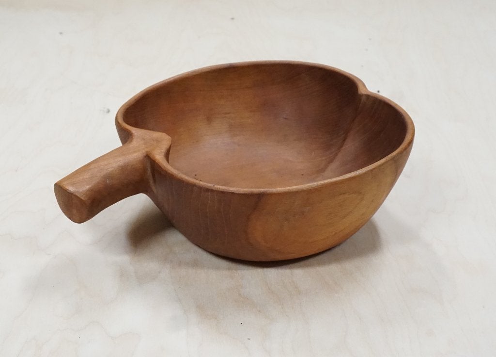 Vintage appelschaal teak, Gebruikt, Overige typen, Vintage, Ophalen of Verzenden