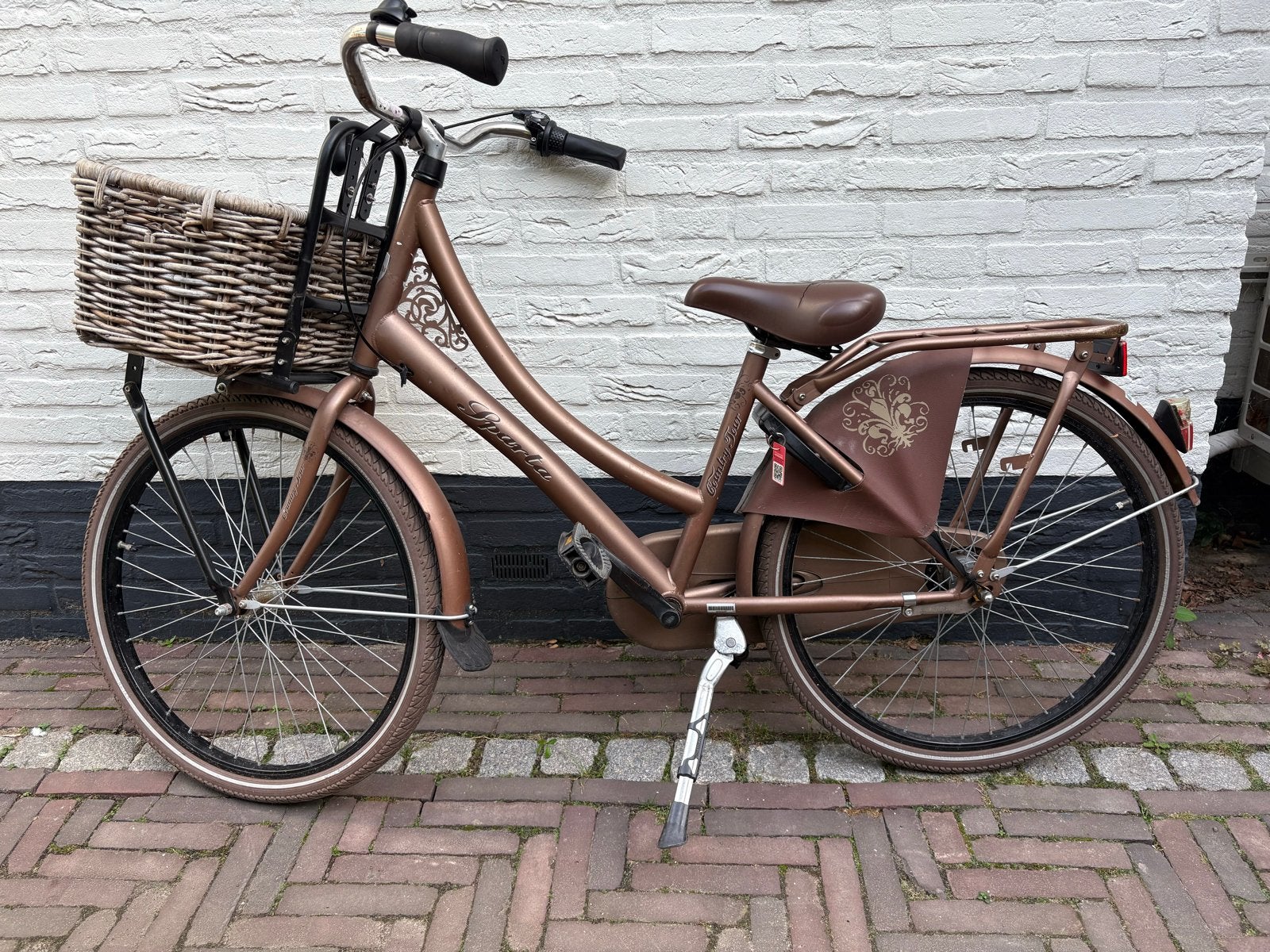 Sparta 24 inch meisjesfiets met mand en 3 versnellingen, Ophalen, Versnellingen, Trommelrem, Gebruikt