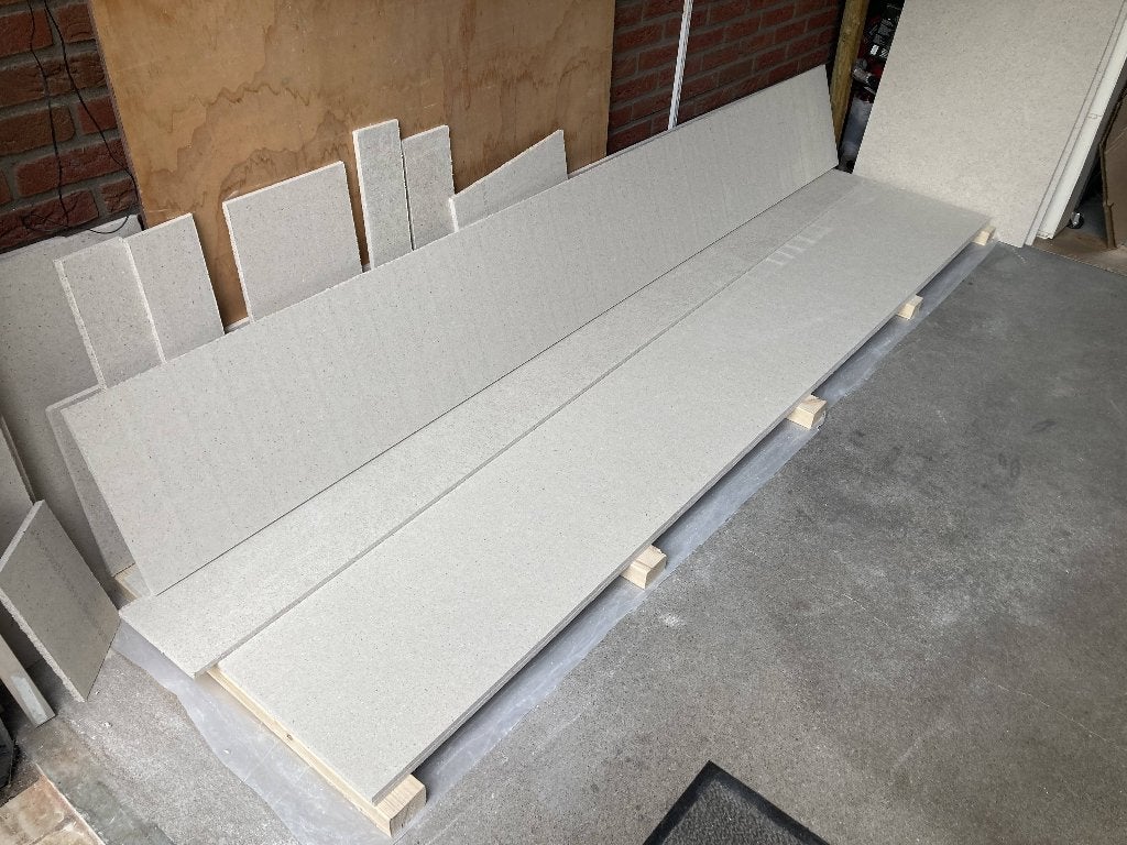 Twee hele Fermacell gipsvezelplaten 12,5x2600x600 mm, Ophalen, Nieuw, Overige materialen, Minder dan 20 mm