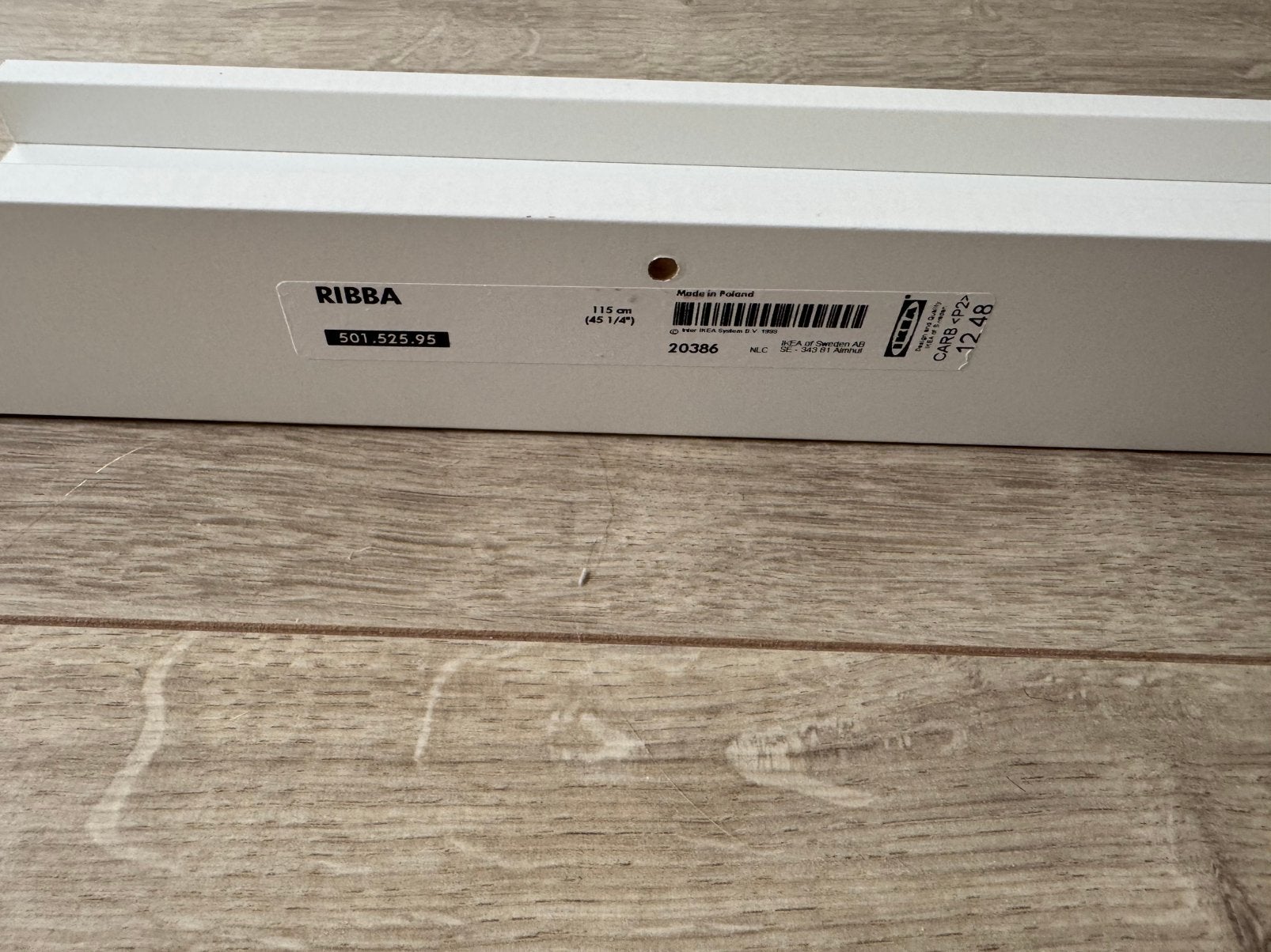 Nieuw IKEA RIBBA fotolijstplank wandplank Wit 115 cm, Ophalen, Zo goed als nieuw