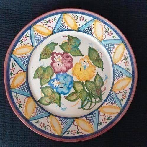 Vintage keramiek fruitschaal wanddecoratie Spanje, Ophalen of Verzenden