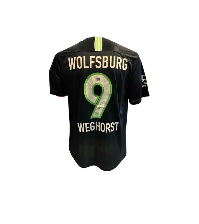 Wout Weghorst Wolfsburg 19/20 gesigneerd thuis shirt, Buitenlandse clubs, Soccersignings.nl, Shirt, Ophalen of Verzenden