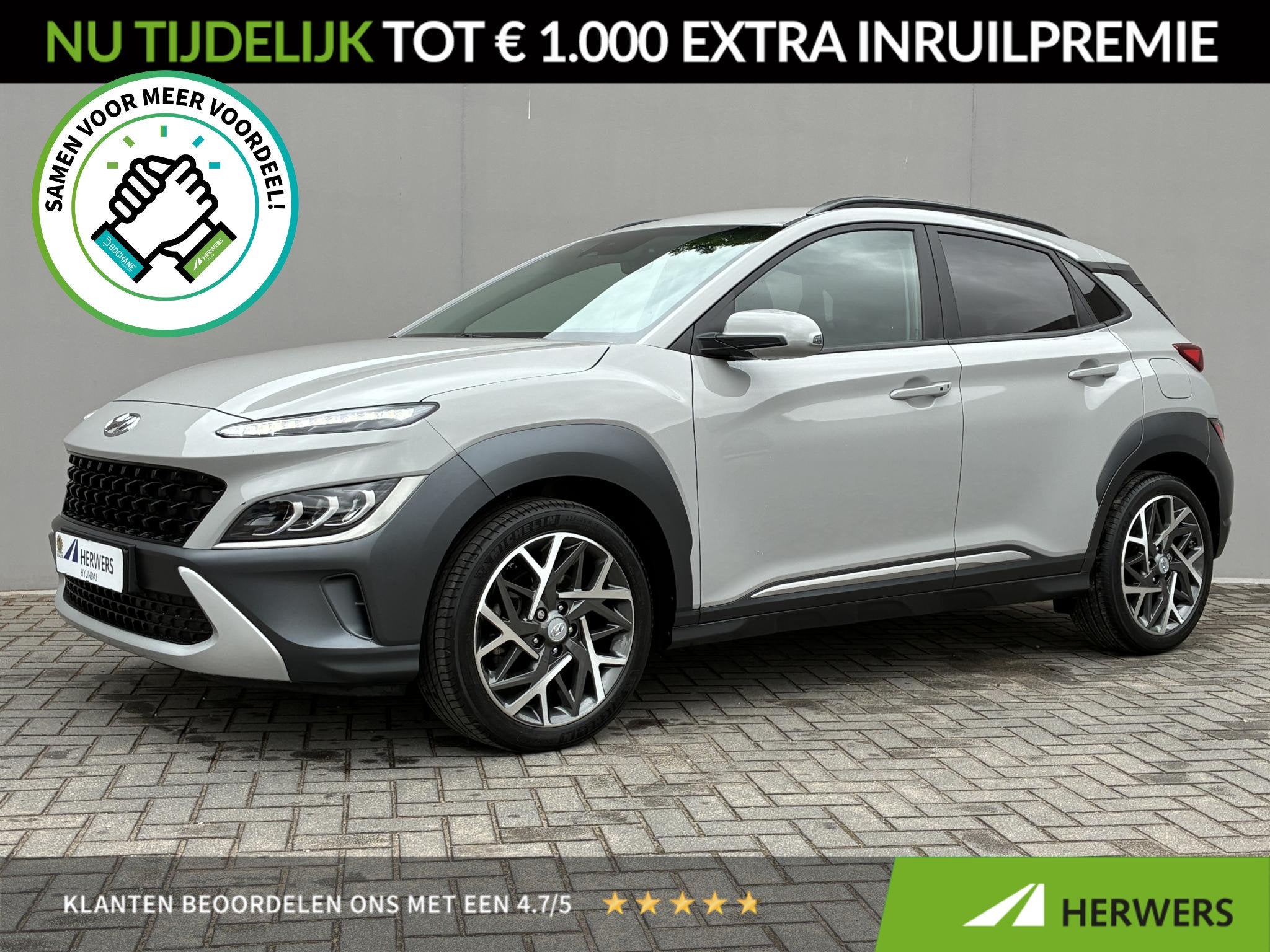 Hyundai Kona 1.6 GDI HEV Fashion / 1.300 KG trekgewicht / He