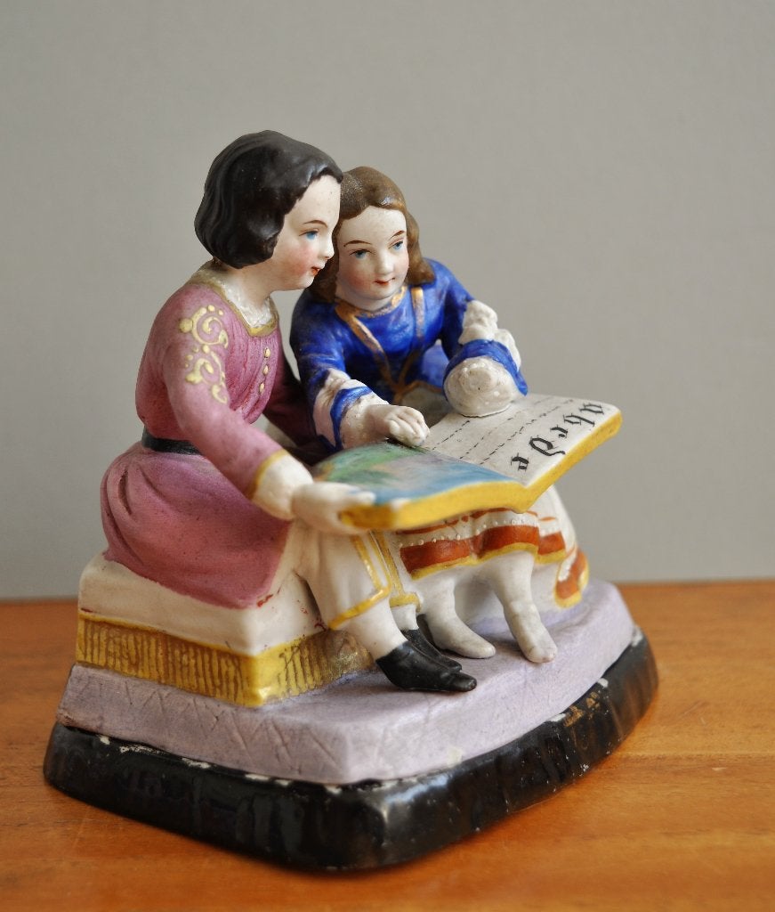 Antiek Frans Inktpotje Porselein 12 cm ca 1800, Ophalen