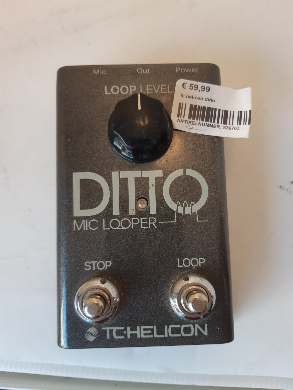 TC-Helicon Ditto Mic Looper - Compacte Microfoon Looper, Muziek en Instrumenten, Effecten, Mvt, Ditto, Overige typen, Ophalen of Verzenden