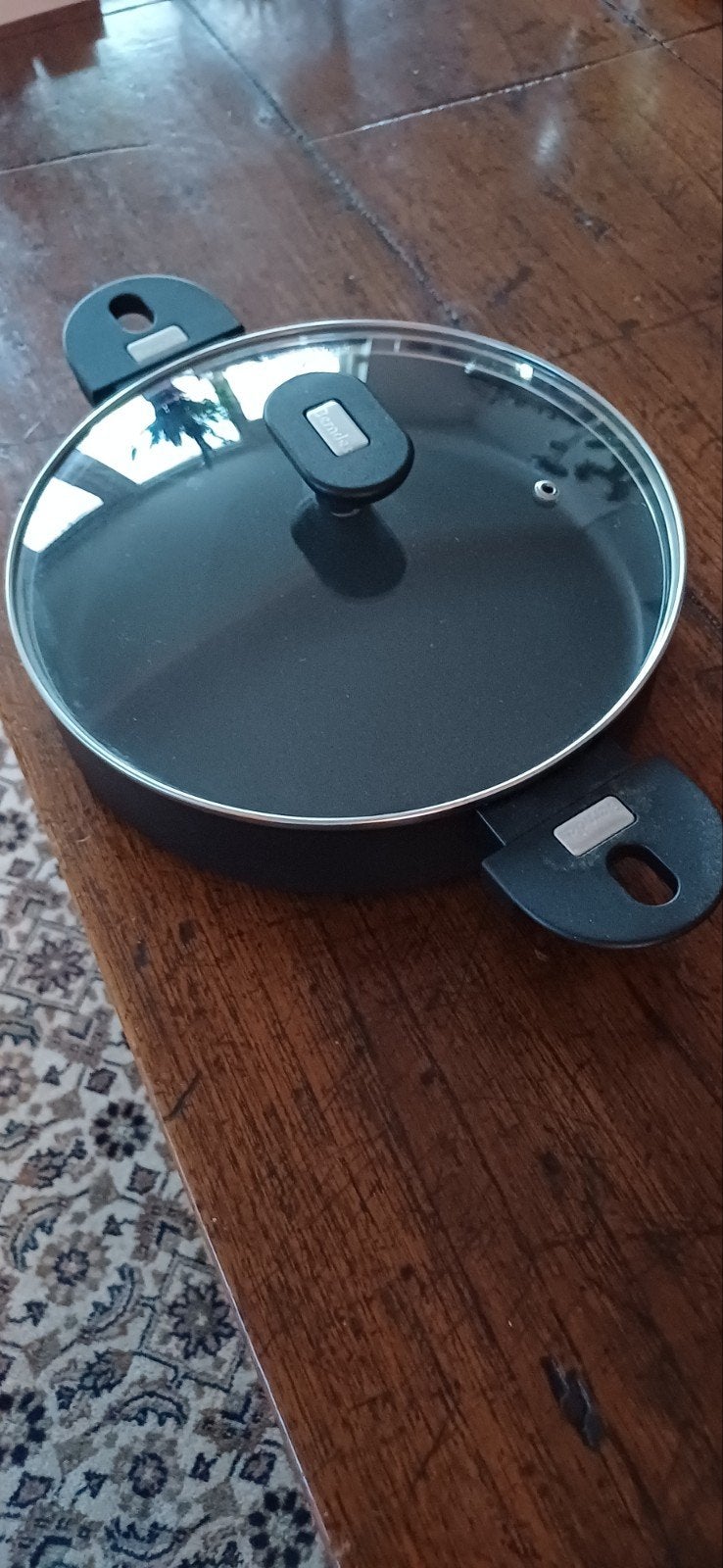 Berndes Koekenpan 24 cm met deksel, Koekenpan, Gebruikt, Ophalen of Verzenden, Rvs