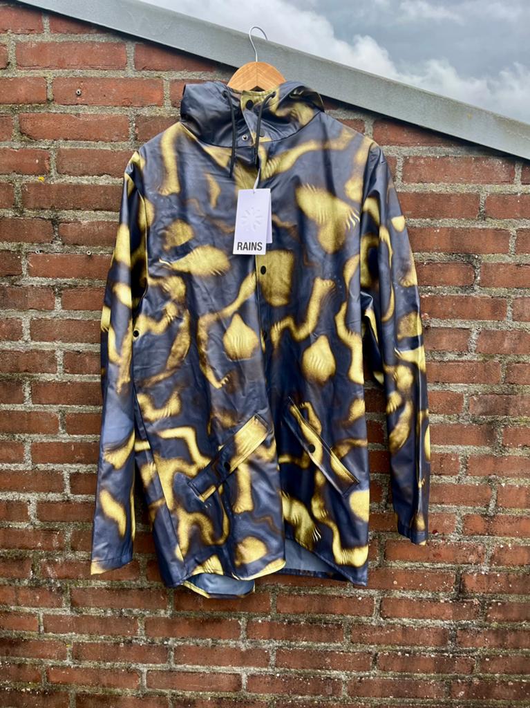 Rains w3 morph regenjas raincoat xl camouflage, Verzenden, Nieuw, Maat 56/58 (XL), Blauw