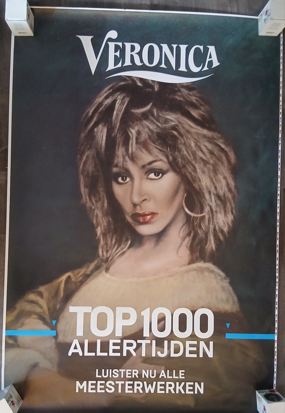 Zeldzame Tina Turner Abri Poster - Veronica Top1000 Aller Ti, Verzamelen, Ophalen of Verzenden