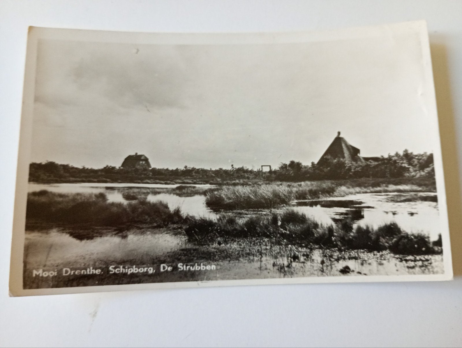 Schipborg bij Zuidlaren De Strubben 1948, Ophalen of Verzenden, 1940 tot 1960, Gelopen, Drenthe