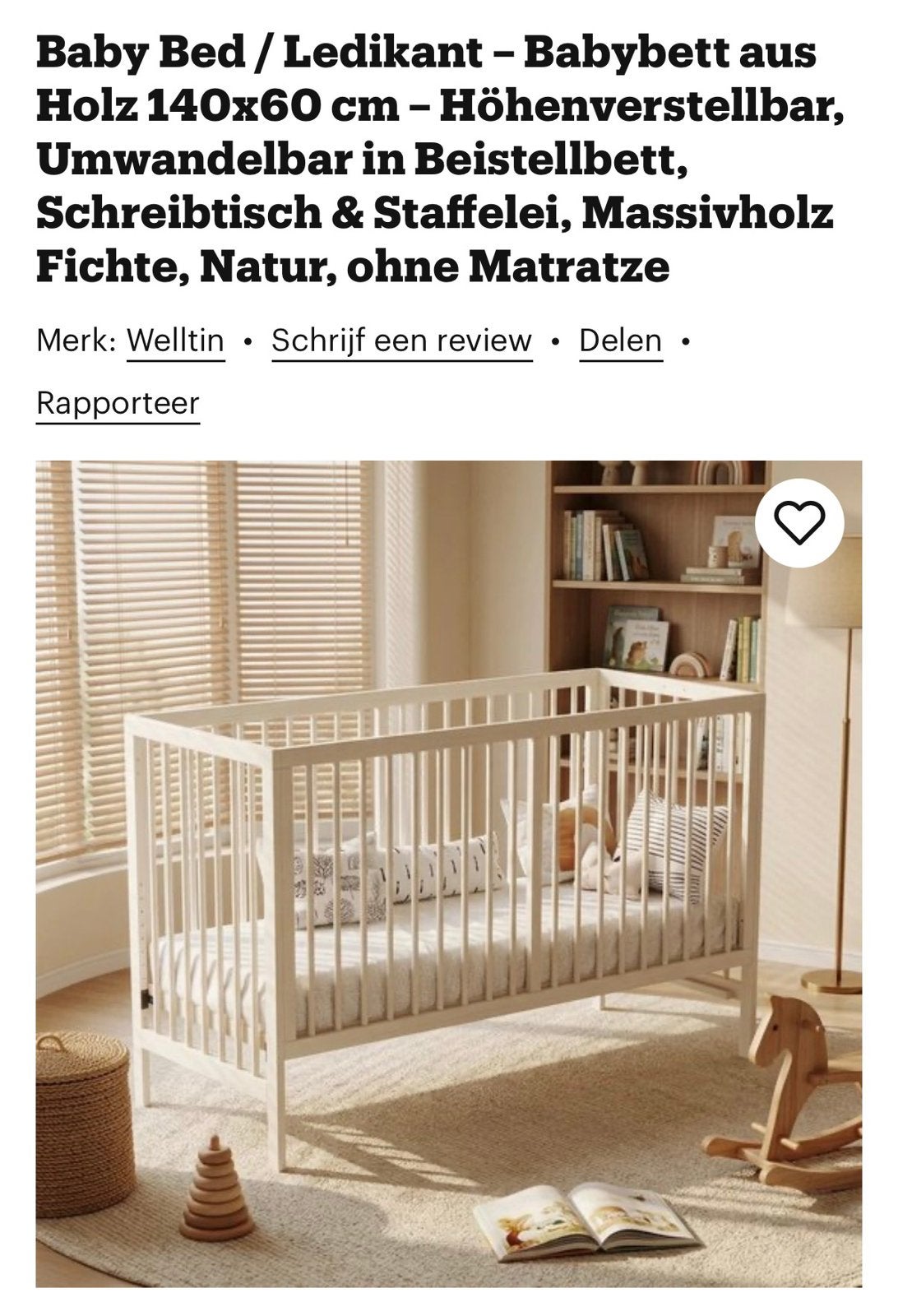 Brand new baby bed, Kinderen en Baby's, Ophalen, Zo goed als nieuw, Jongetje of Meisje