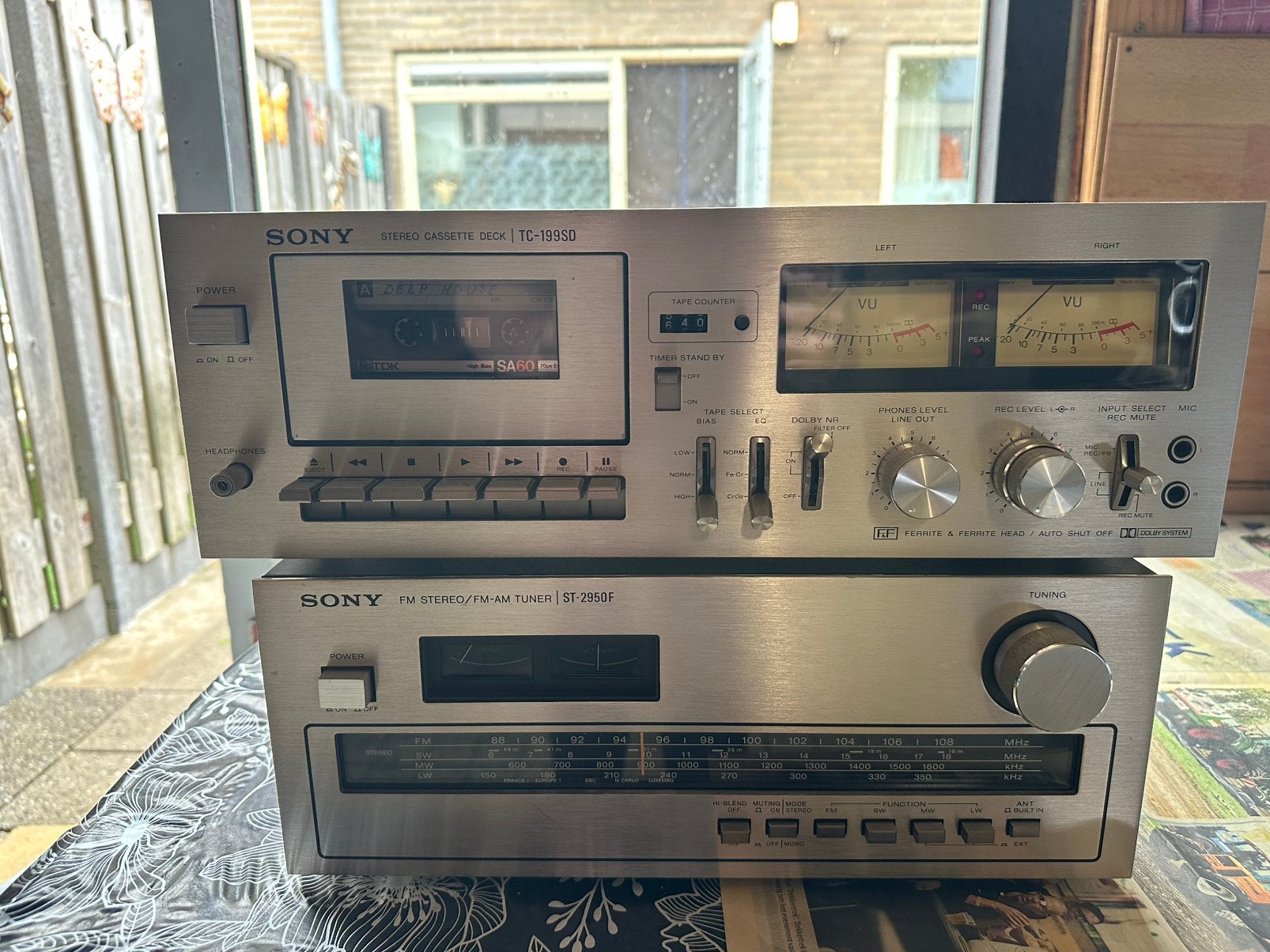 Sony Stereo Cassette Deck TC-199SD & FM/AM Tuner ST-2950F, Ophalen, Gebruikt, Analoog