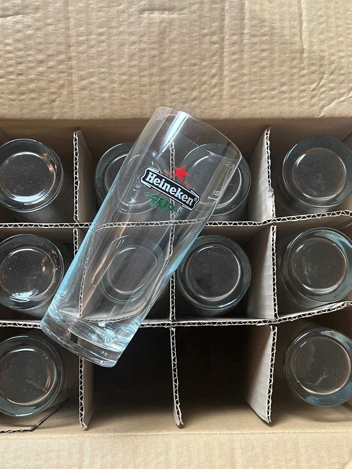 Heineken bierglazen - Set van 12 stuks, Huis en Inrichting, Keuken | Keukenbenodigdheden, Nieuw, Ophalen of Verzenden, Overige merken