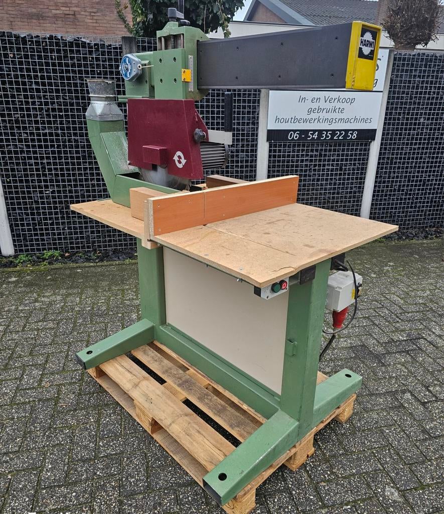 Harwi afkortzaag Type 625H met motorrem, Doe-het-zelf en Verbouw, Gereedschap | Zaagmachines, Gebruikt, Afkortzaag, 1200 watt of meer