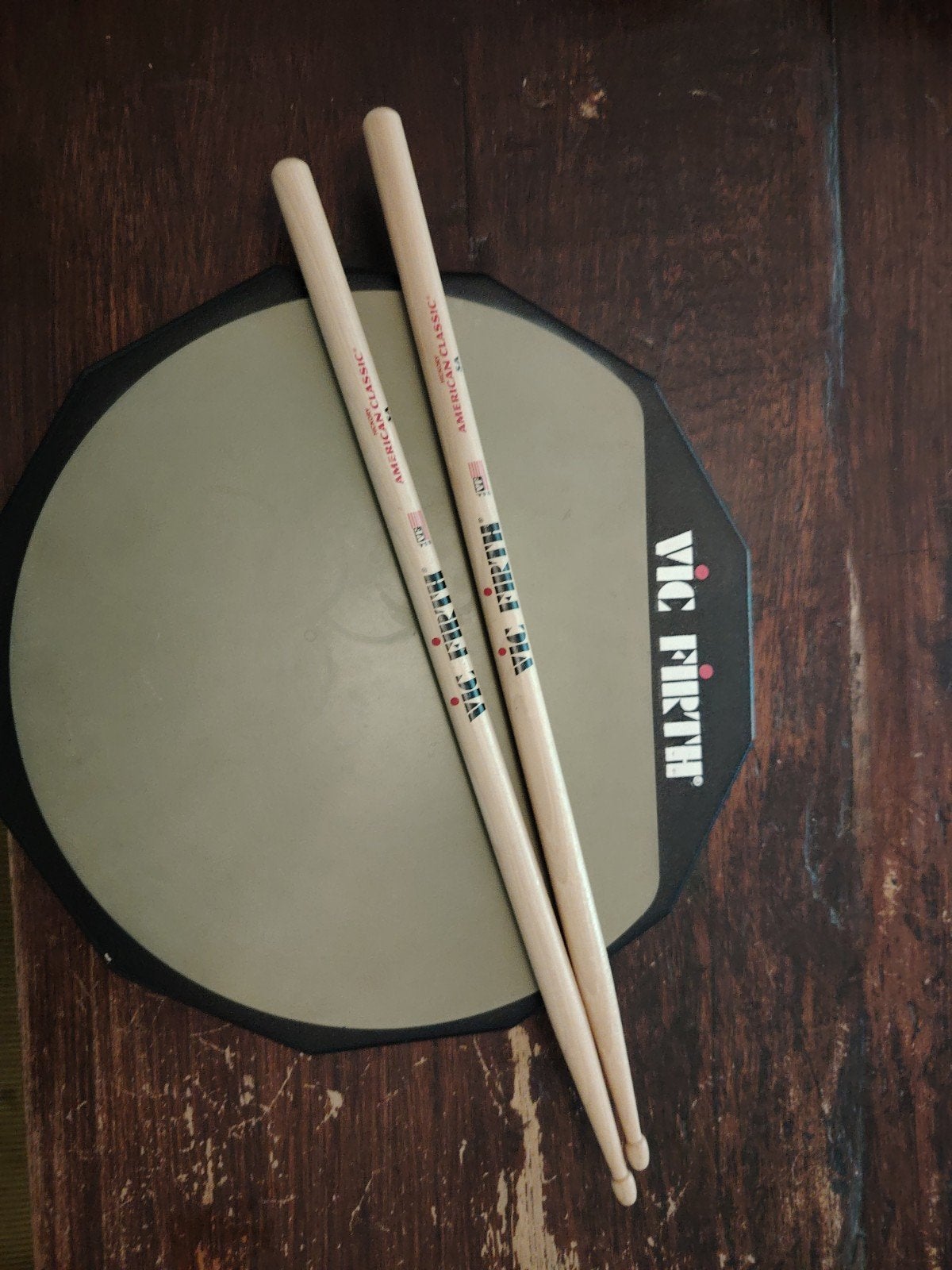 Vic Firth drumstokken 5A met oefenpad, Verzenden, Gebruikt, Overige merken