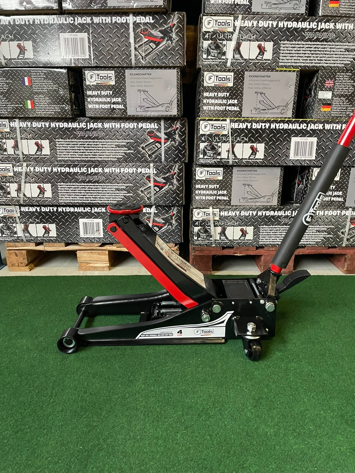 Nieuwe 4-ton hydraulische garage krikken met voetpomp, Auto diversen, Ophalen, Garagekrik, Nieuw, F tools