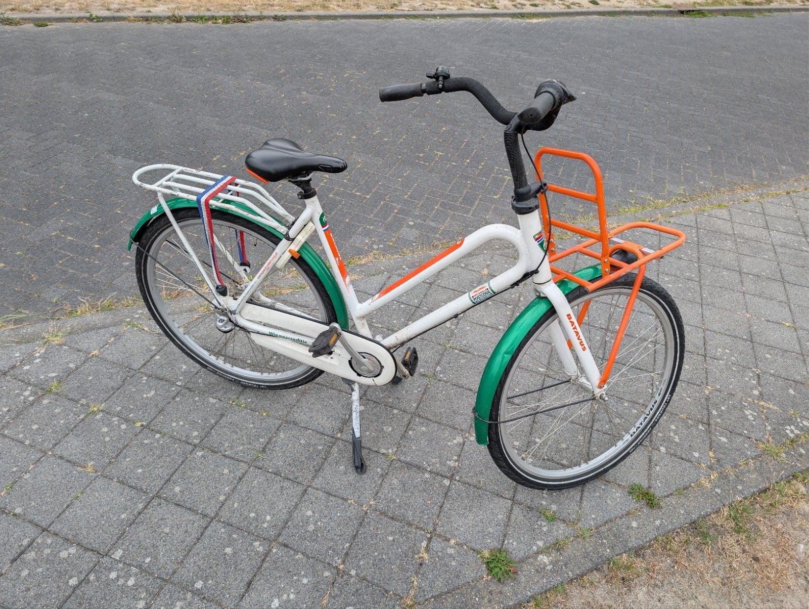 Postcodeloterij Batavus met 3 versnellingen en  terugtraprem, Ophalen, Terugtraprem, 53 tot 56 cm, Versnellingen