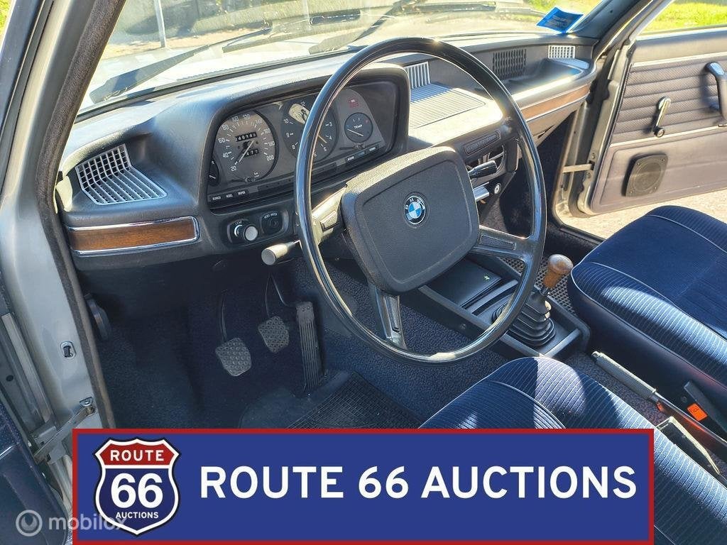 BMW 520 | 1974 | Route 66 Auctions, Auto's, Overige carrosserieën, Zwart, Bedrijf, Handgeschakeld