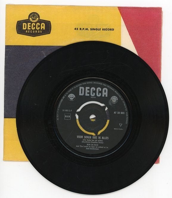 Single van Rob de Nijs uirt 1963, Gebruikt, 7 inch, Inclusief binnenhoes, Ophalen of Verzenden