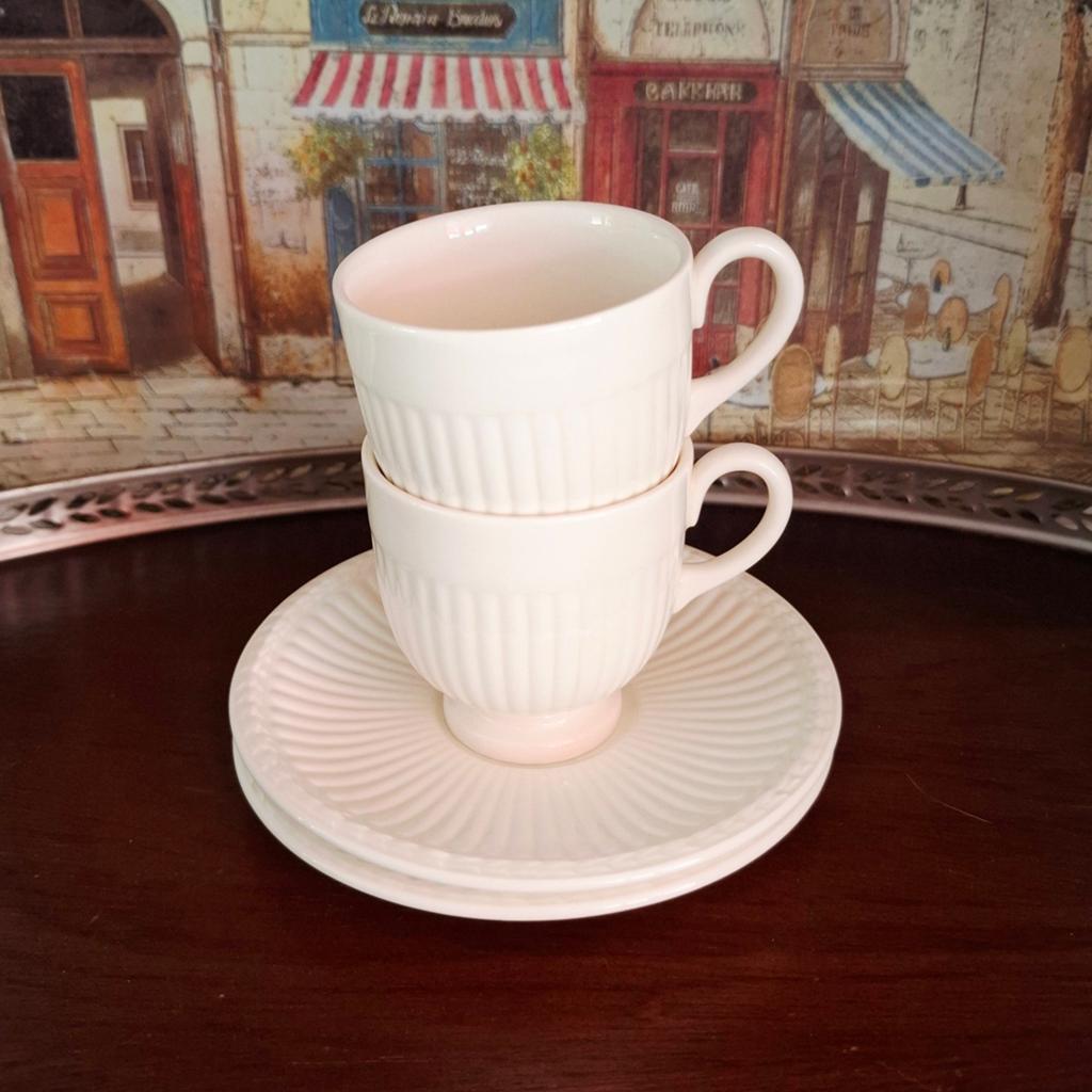 Wedgwood Edme, 2 espresso kop en schotels, Ophalen of Verzenden