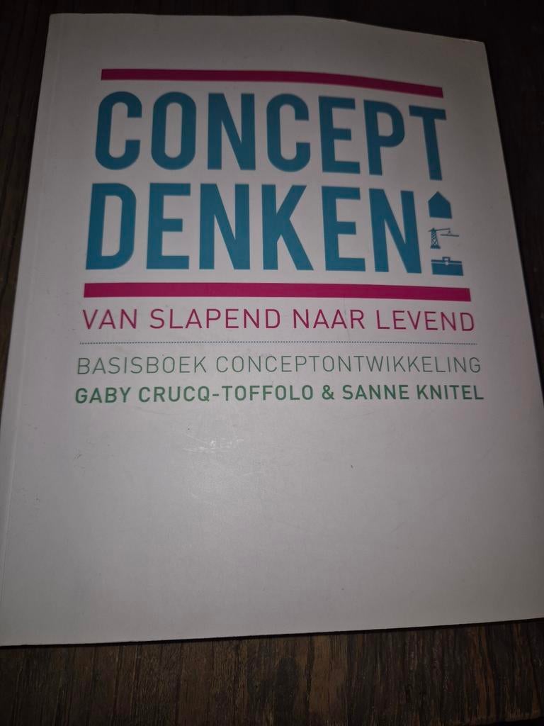 Conceptdenken: Van Slapend naar Levend - Basisboek, Boeken, Zo goed als nieuw, Gaby Crucq-Toffolo & Sanne Knitel, Gamma, HBO