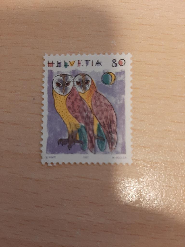 Zwitserland vogels, kerkuil, Verzenden, Gestempeld
