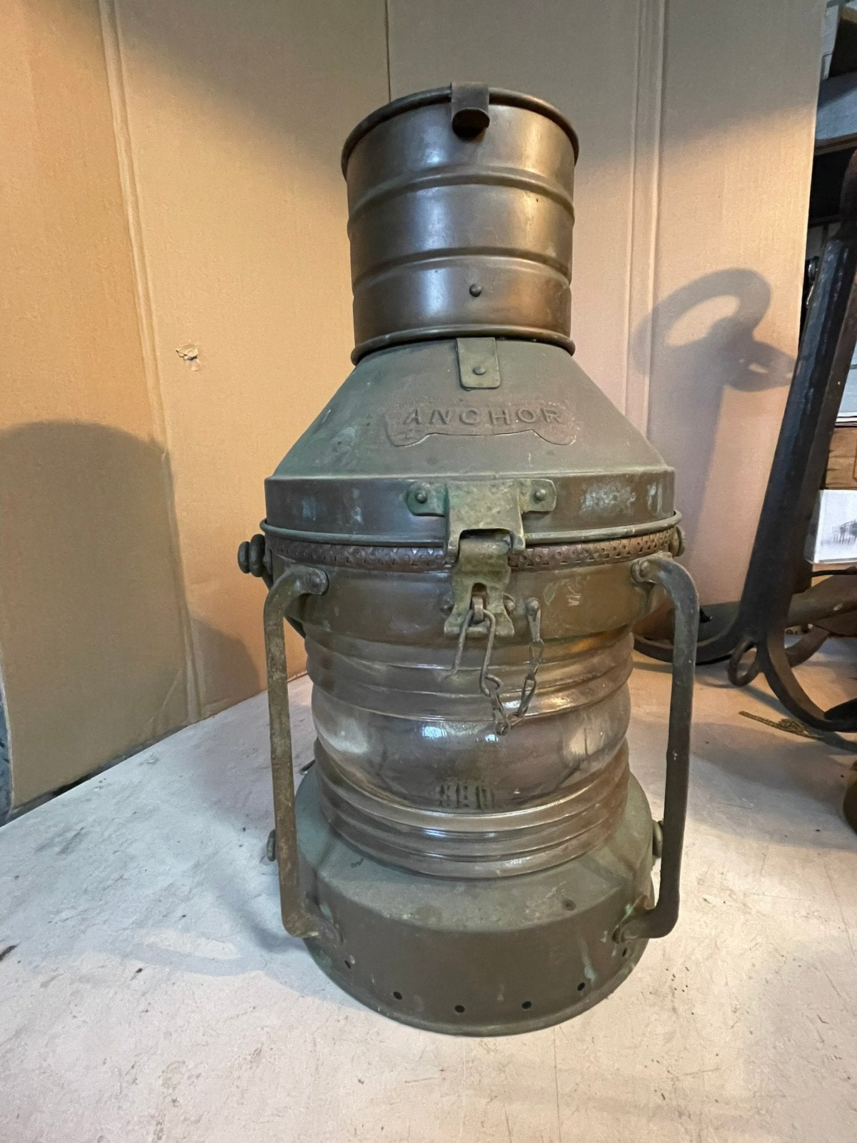 Antieke Scheepslamp, Antiek en Kunst, Ophalen