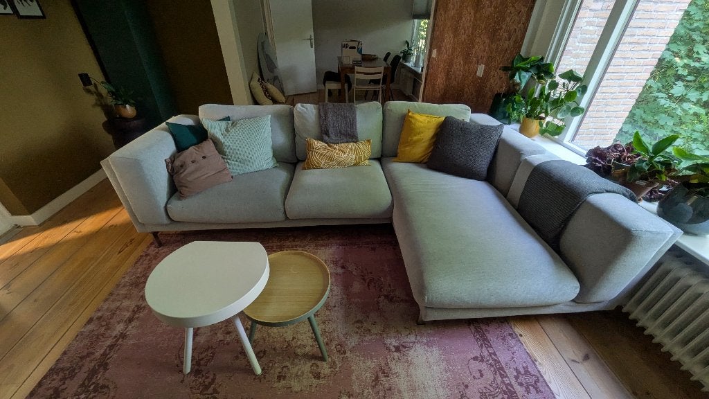 Ikea Nockeby hoekbank - Goede staat, wasbare hoezen, Ophalen, 250 tot 300 cm, Gebruikt, Modern, Scandinavisch