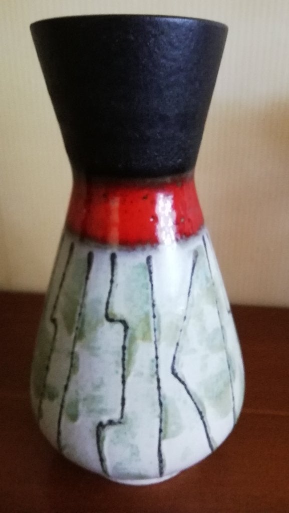 Vintage West Germany diabolo vaas Carstens jaren 60/begin 70, Verzamelen, Ophalen of Verzenden, Huis en Inrichting