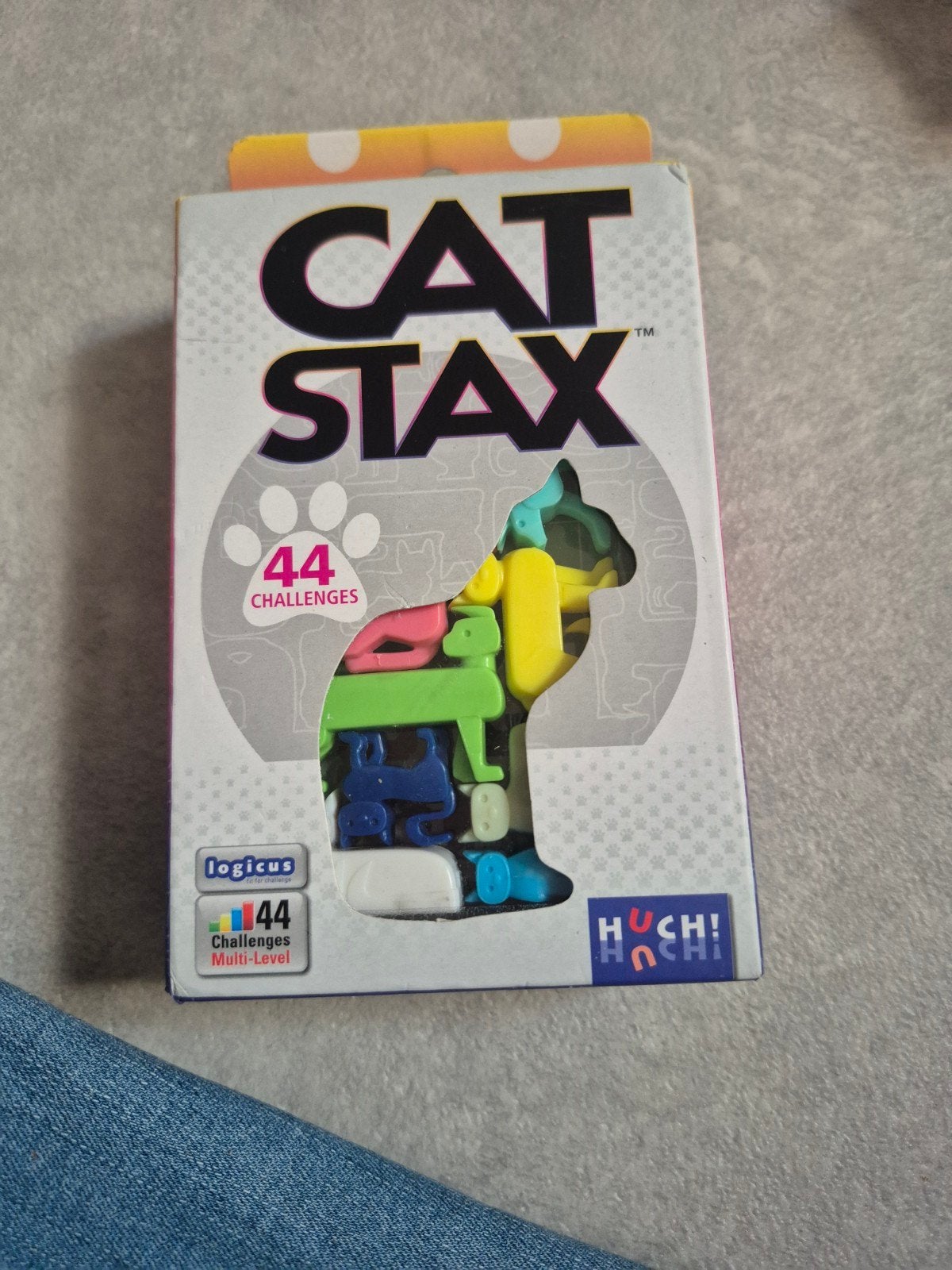 Cat Stax puzzelspel - 44 uitdagingen, Een of twee spelers, Ophalen of Verzenden, Zo goed als nieuw, HUCH!