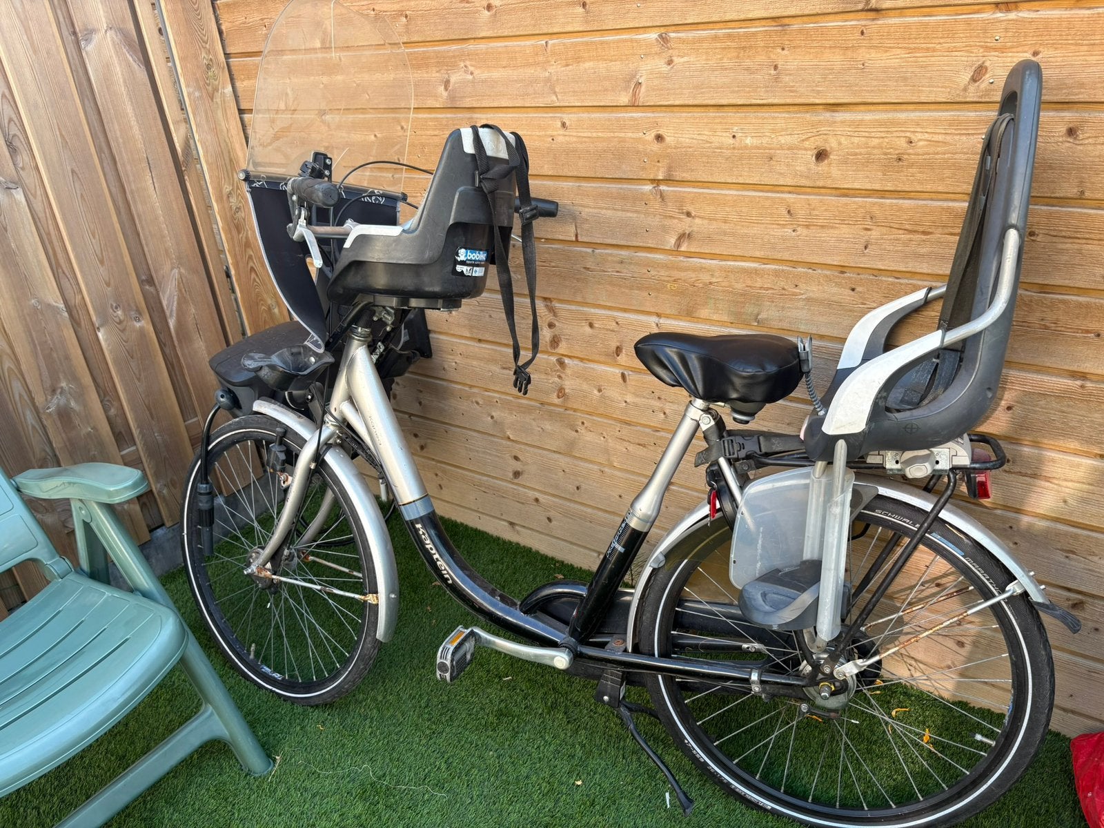 Mama fiets, 2 zitjes, Gebruikt, Windscherm, Ophalen