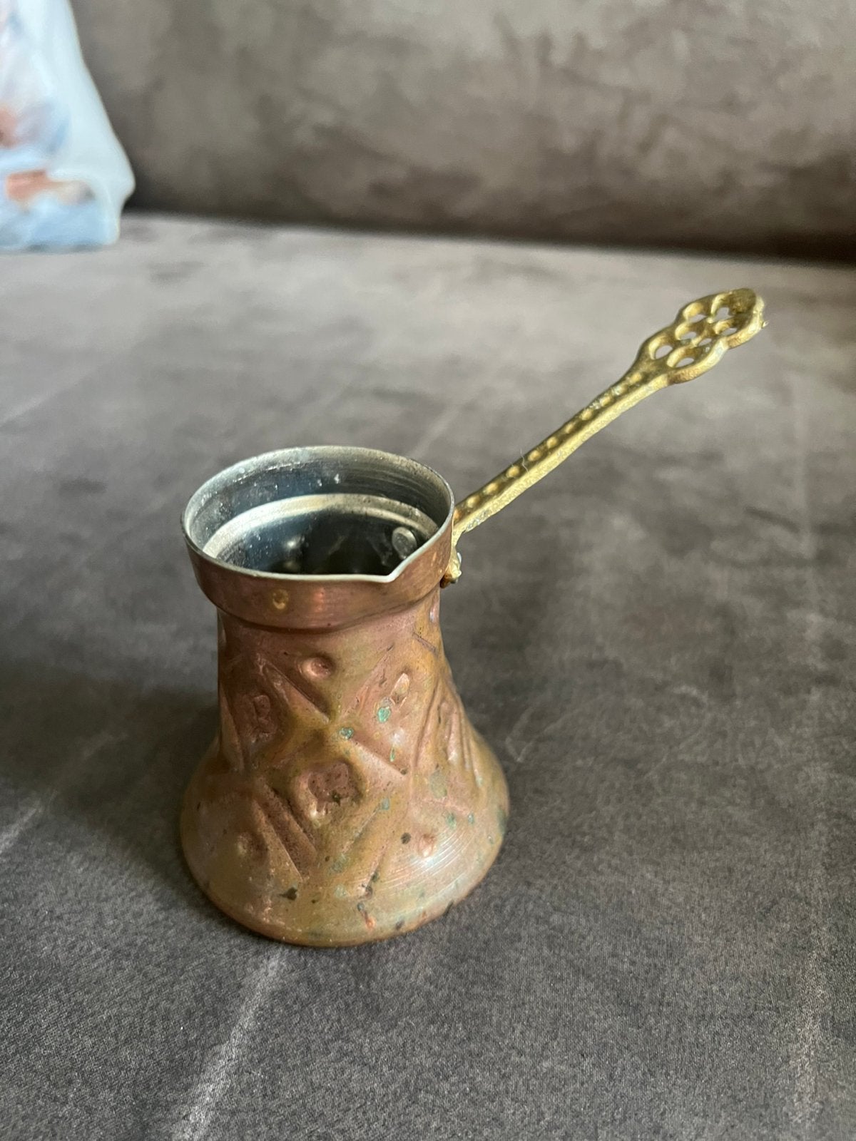 Vintage Koperen Turks Koffie Potje., Antiek en Kunst, Ophalen of Verzenden, Koper