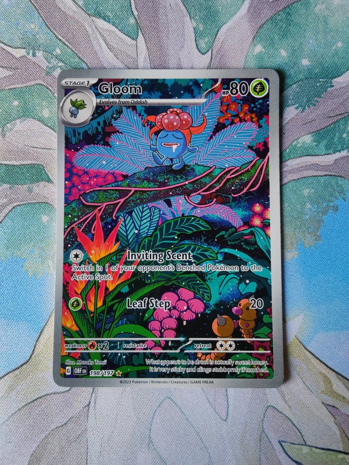 Pokemon obsidian flames gloom illustration 198/197, Ophalen of Verzenden, Nieuw, Losse kaart, Foil