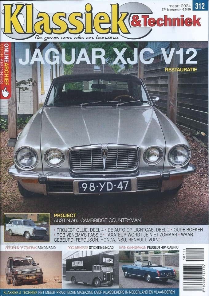 Klassiek & Techniek 312 2024 : Jaguar XJC - Peugeot 404 Cabr, Ophalen of Verzenden, Gelezen, Algemeen