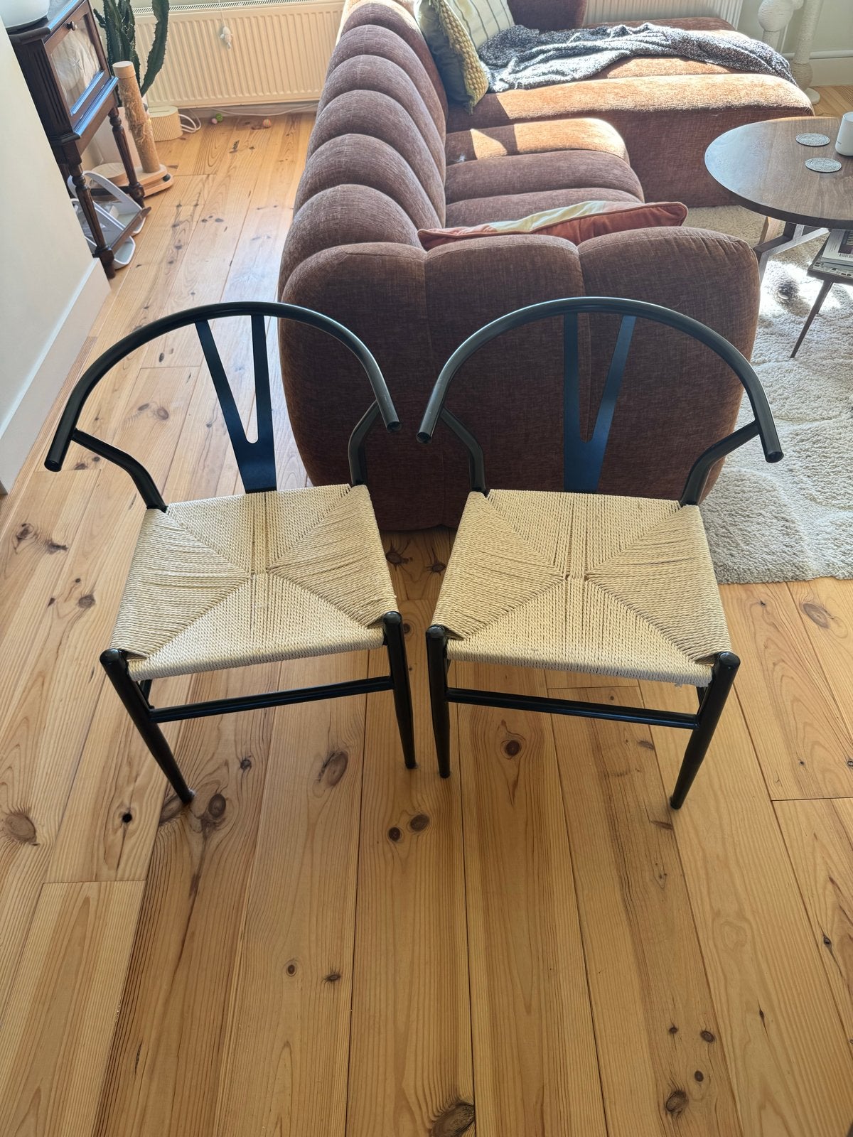 4x Carl Henson Wishbone stoel lookalikes, Ophalen, Twee, Zwart, Zo goed als nieuw