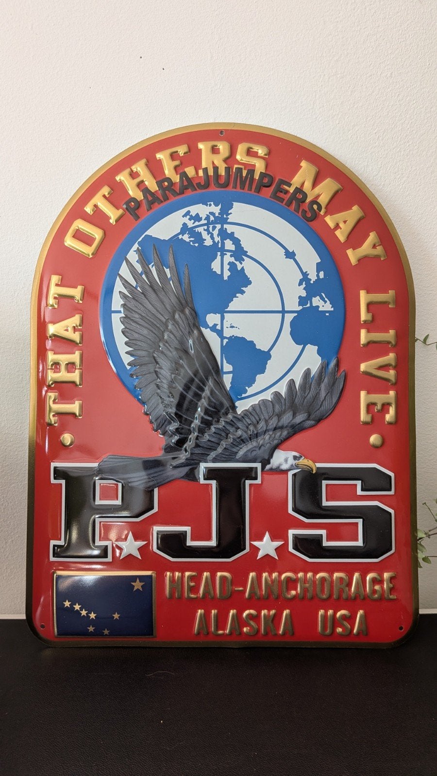 PJS Parajumpers Head-Anchorage Alaska USA Metalen Bord, Verzamelen, Ophalen of Verzenden, Zo goed als nieuw