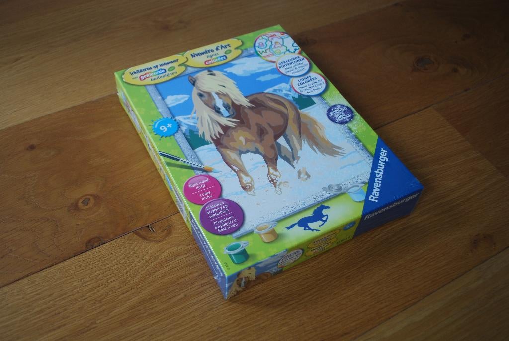 Ravensburger schilderen op nummer paard in de sneeuw, NIEUW, Hobby en Vrije tijd, Schilderen, Ophalen of Verzenden, Nieuw, Schilderen op nummer