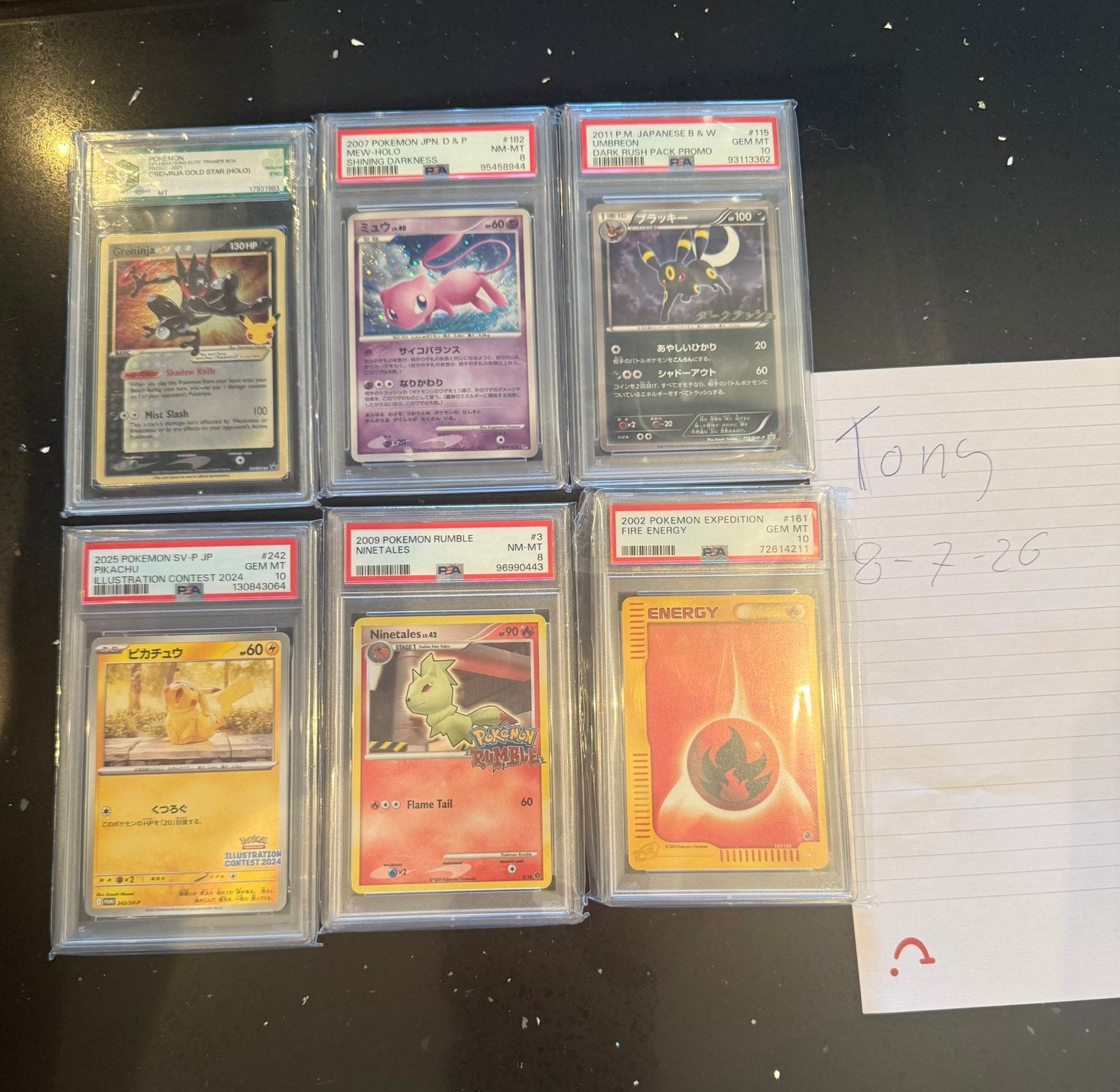 Pokemon psa slabs