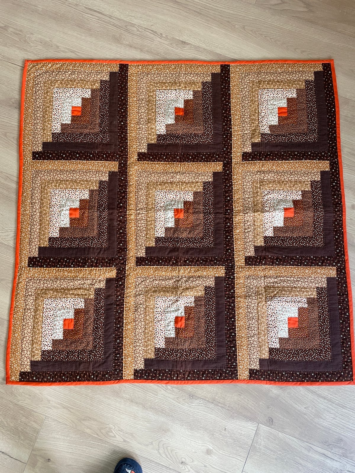 Patchwork deken/quilt 1.20m x 1.20m, Gebruikt, Meerkleurig, Overige stijlen, Ophalen of Verzenden