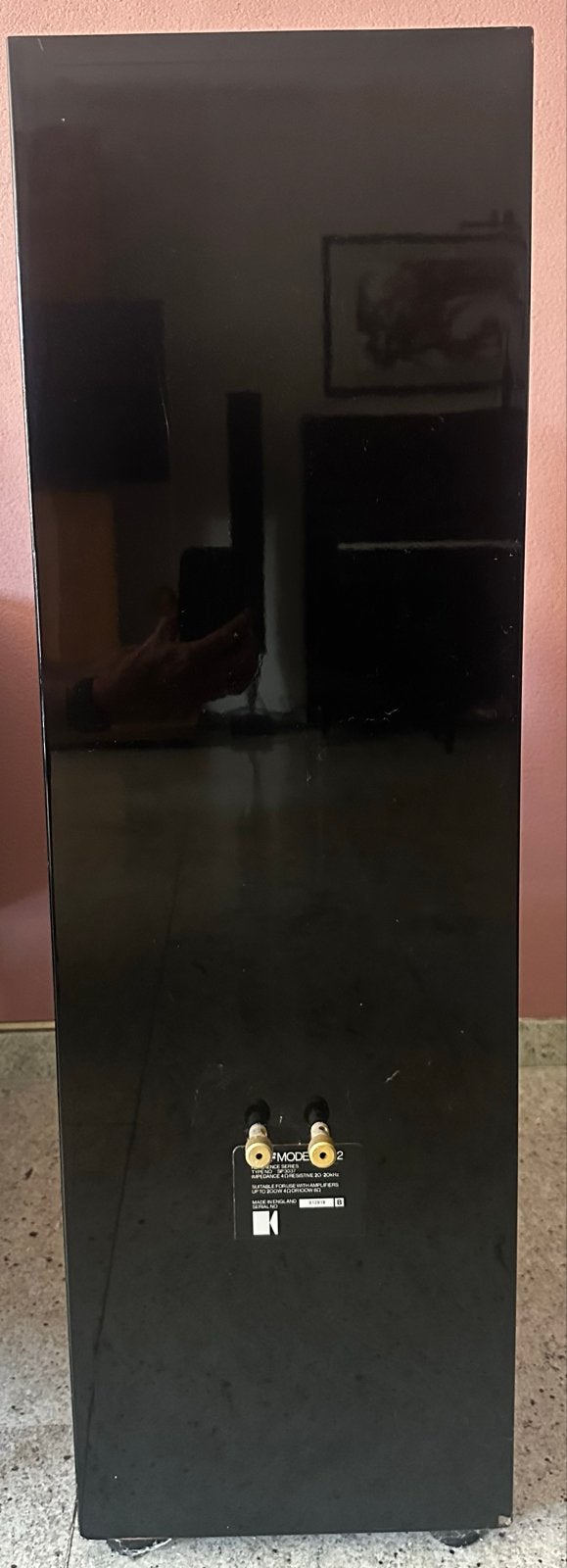 KEF Model 104/2 Vloerstaande Luidsprekers Zwart Hoogglans, Vloerstaande luidspreker, Gebruikt, Basreflex, KEF