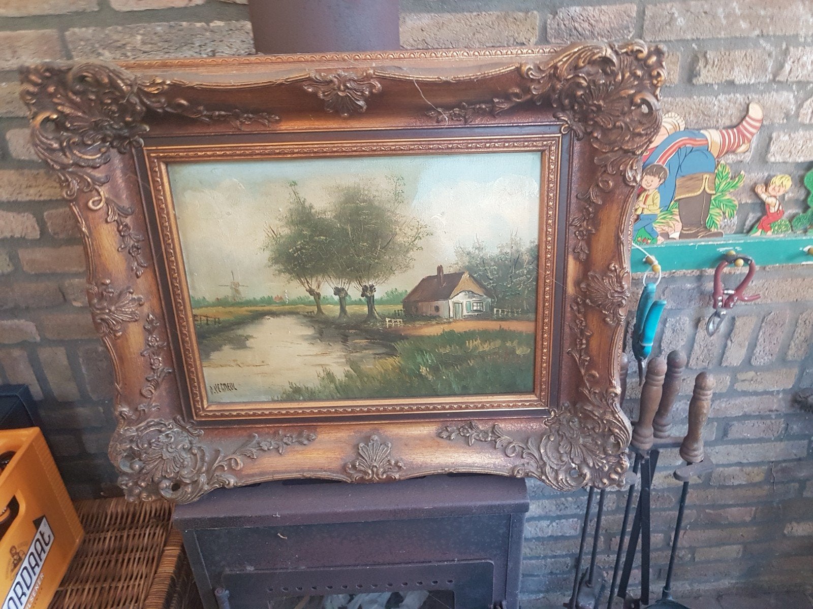 Oud schilderij van Vermeul., Antiek en Kunst, Ophalen of Verzenden