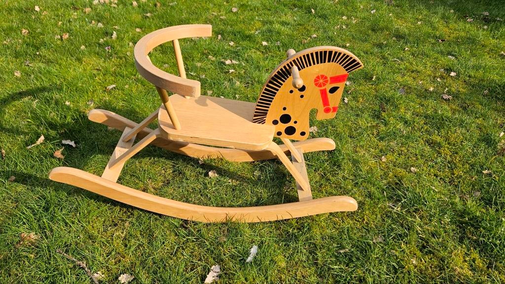 Houten schommelpaard/ hobbelpaard, Ophalen, Jongen of Meisje