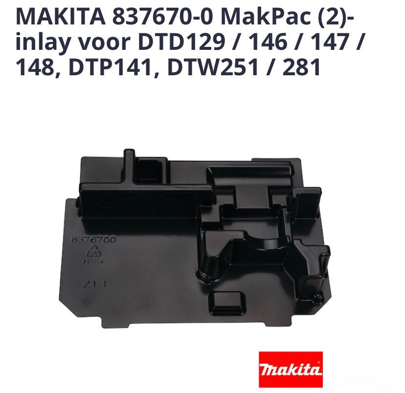 (Makita)Slijptol inlay m-box 8376700, Ophalen of Verzenden, Nieuw