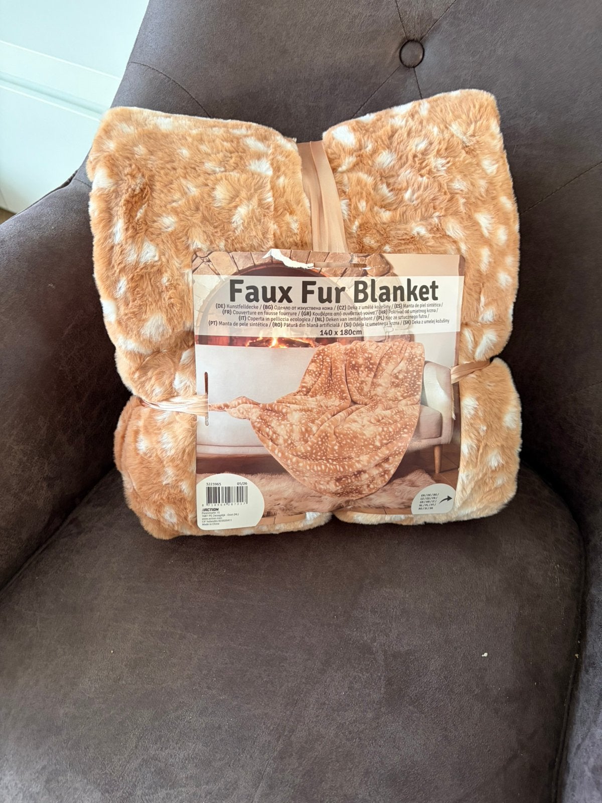 2x Viral faux fur blanket / bambi imitatiebont deken nieuw, Woondeken, Nieuw, Ophalen of Verzenden, Imitatiebont