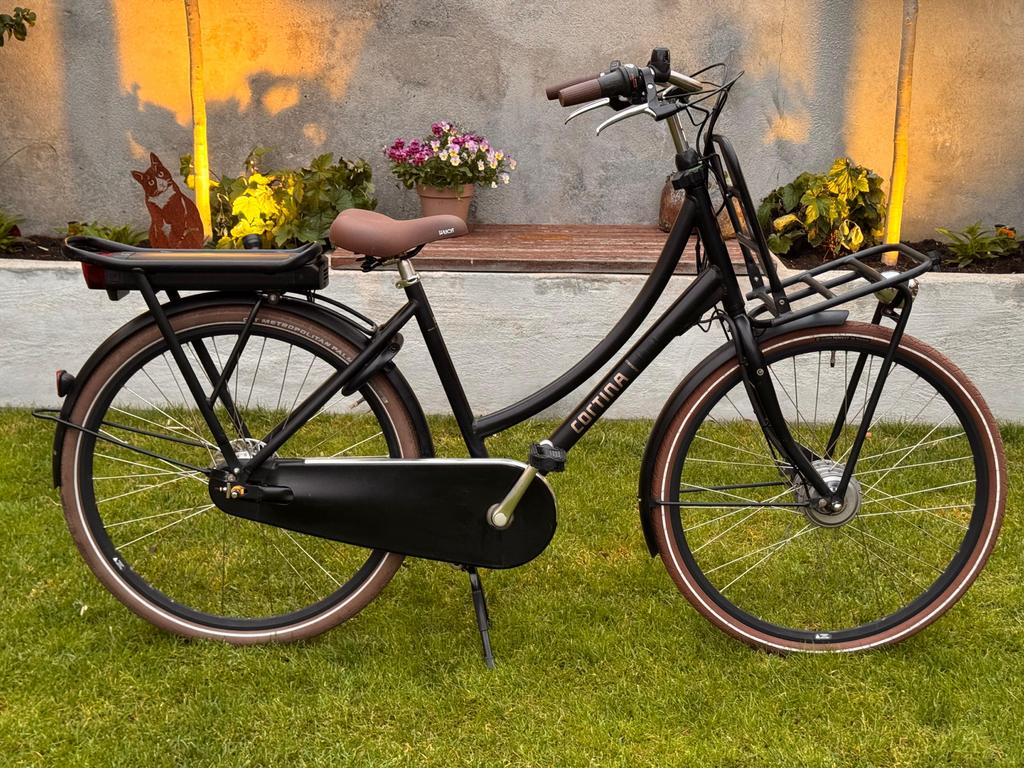 Cortina E-U4 Dames/Meisjes Elektrische Transportfiets 50cm, Ophalen, Gebruikt, 47 tot 51 cm, Cortina