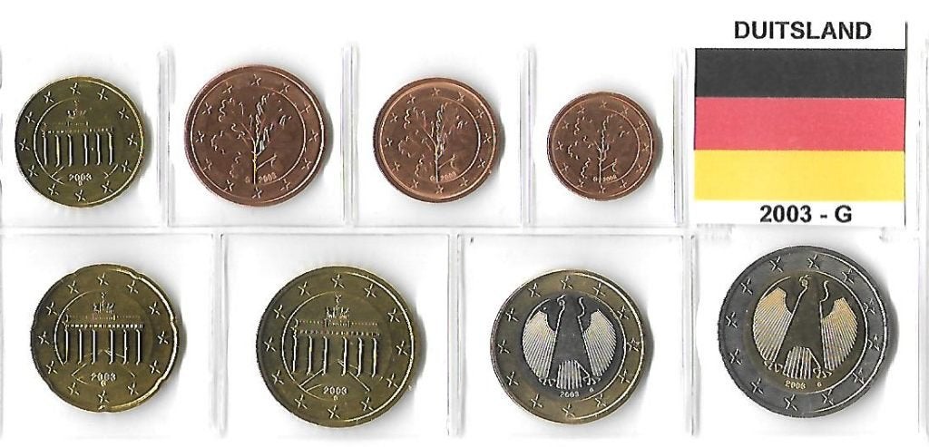 Diverse setjes Duitsland 1 cent t/m 2 euro UNC in munthoes!!, Postzegels en Munten, Verzenden, Duitsland, Setje