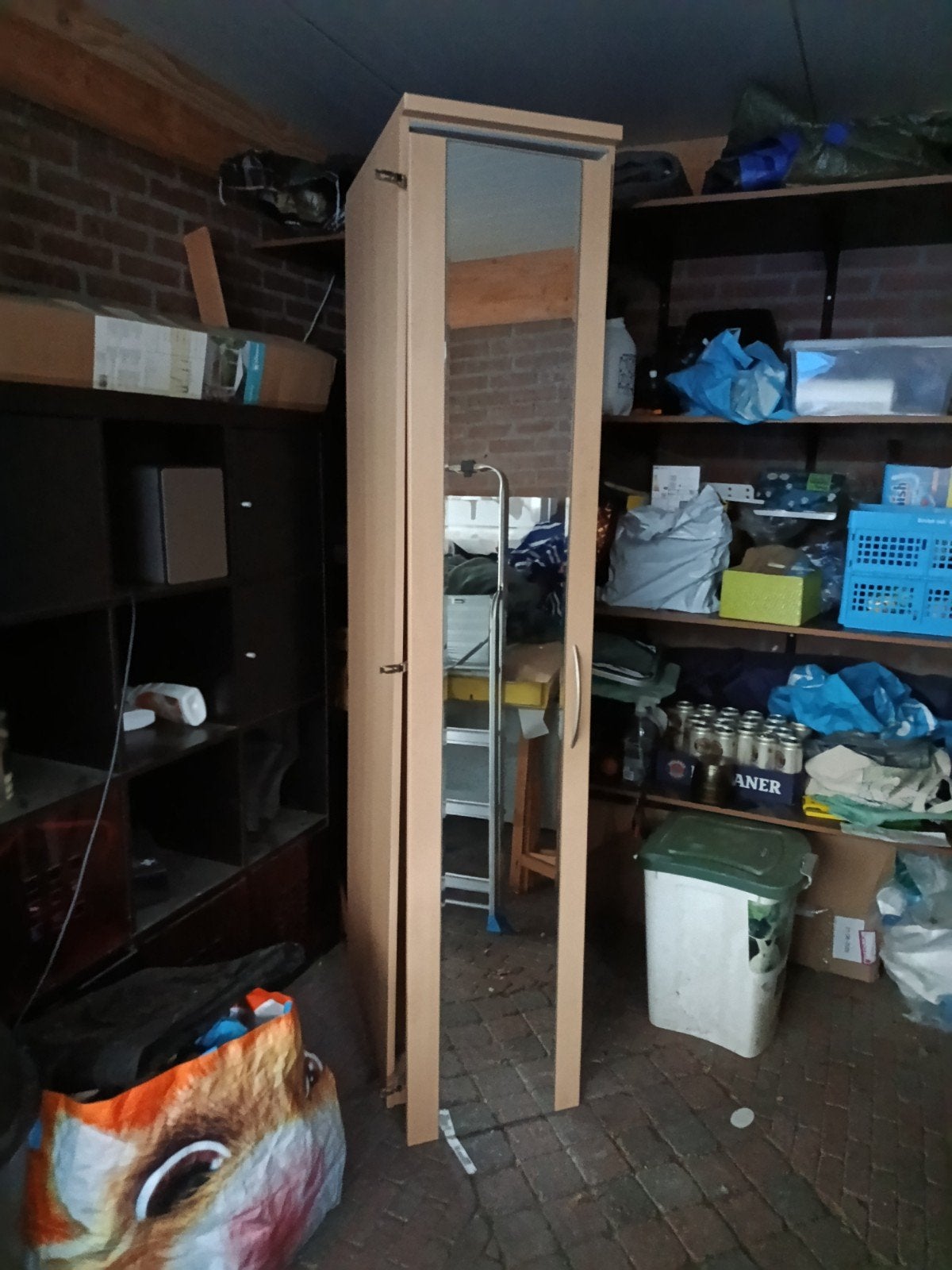 een deurs spiegelkast, Ophalen, 50 tot 100 cm, 150 tot 200 cm, Gebruikt