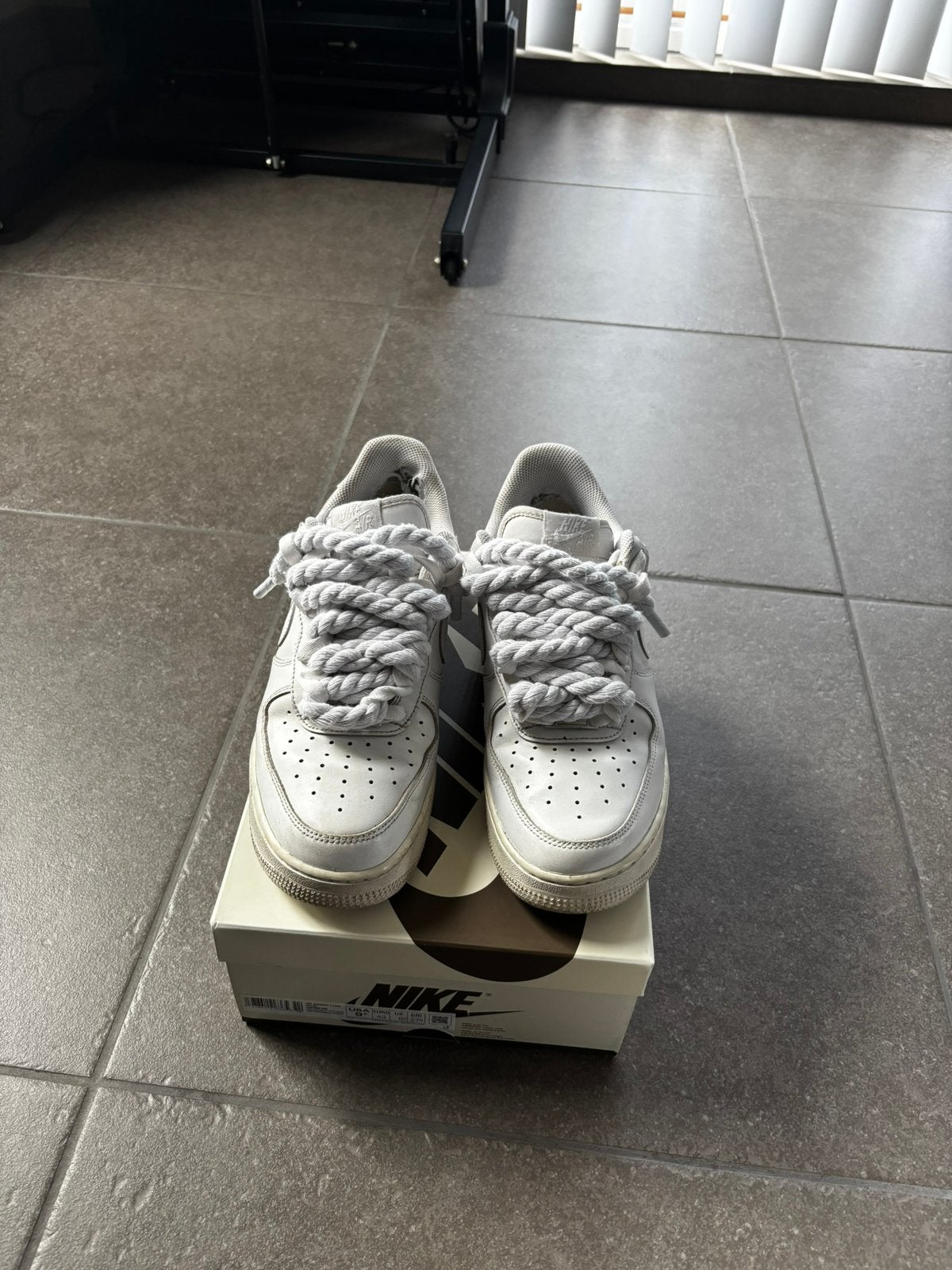 Nike Air Force 1 Low Rope Laces, Kleding | Heren, Schoenen, Verzenden, Wit, Sneakers of Gympen, Gedragen