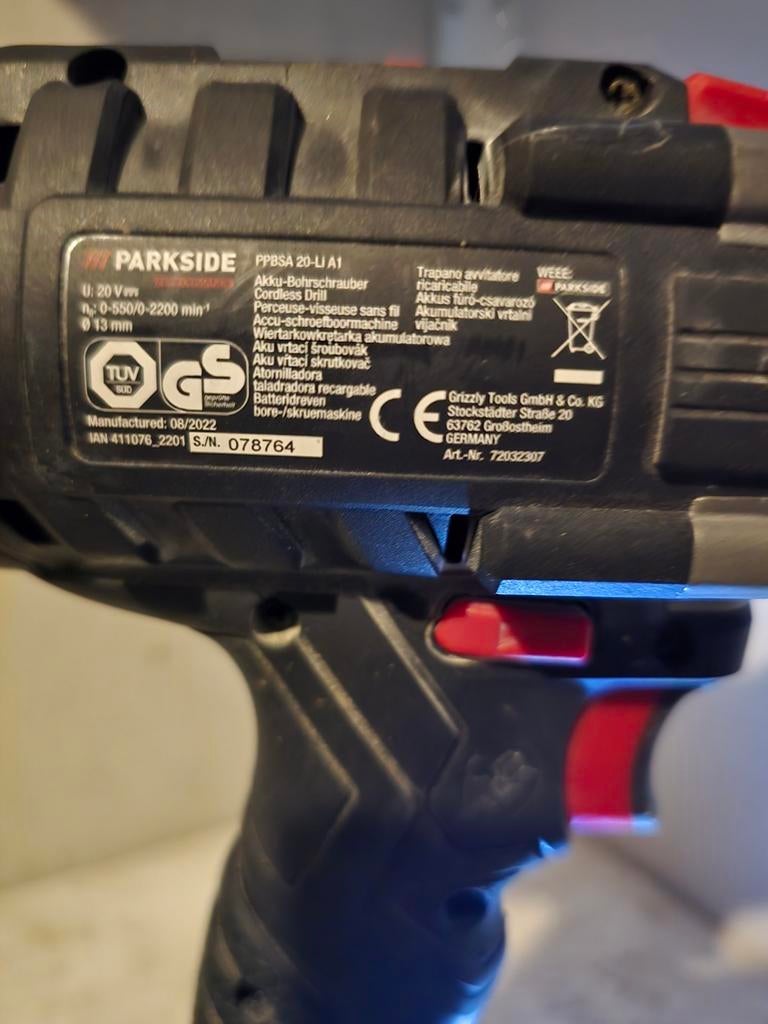 Parkside Brushless Accu Boormachine PPBSA 20-Li A1 - Nieuw, Infi@parksite.nl, Parksite, Nieuw, Ophalen of Verzenden