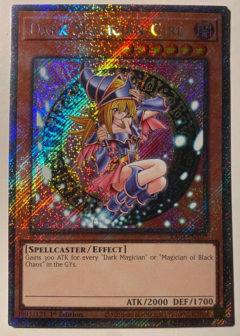 Yu-Gi-Oh! Dark Magician Girl RA04 1st Edition !, Hobby en Vrije tijd, Verzamelkaartspellen | Yu-gi-Oh!, Ophalen of Verzenden, Zo goed als nieuw