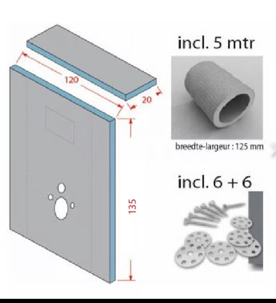 Santeg ombouwset voor hangtoilet 135x120x22 - Nieuw in doos, Ophalen, Nieuw, Steen, Toilet
